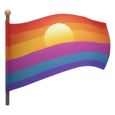 sunset flag lesbian sticker