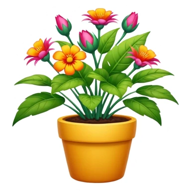 Plantas con flores casi realistas sticker