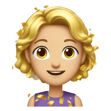 gold confetti birthday sticker