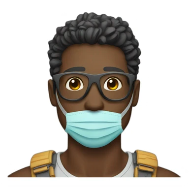 Cool mask man selfie sticker