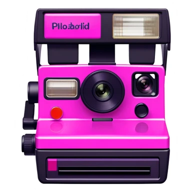 Pink, black, and purple Polaroid 637 Spice Cam camera sticker