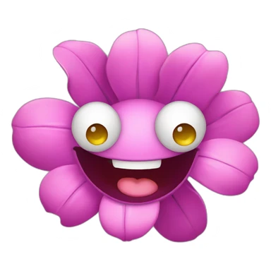 happy flower with eyes sticker