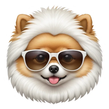 angry pomeranian in cool sunglasses sticker