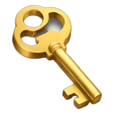 gold key sticker