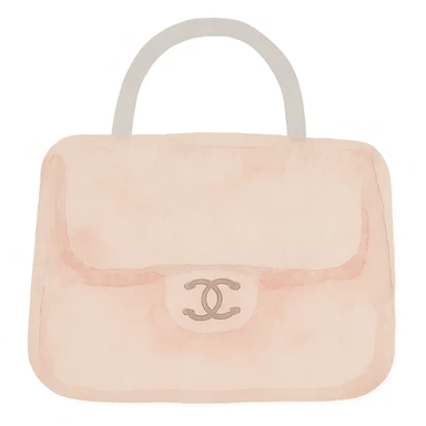 pink Chanel purse, soft and artistic sticker