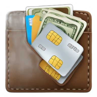 wallet holding credit cards sticker