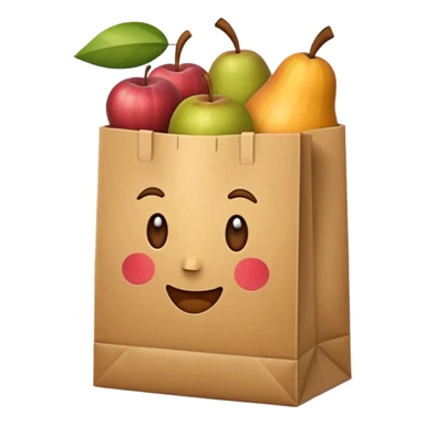 fruit in paper bag sticker