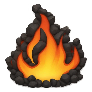 flames spread across embers sticker