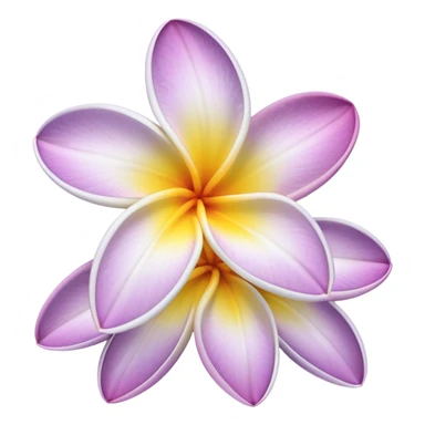 White and pale purple Plumeria  sticker