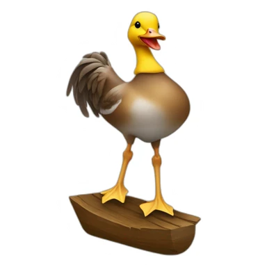 Canard sur un cheval sticker