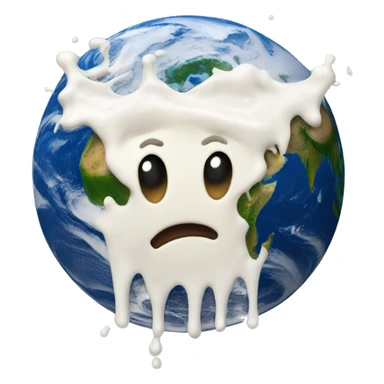 The whole earth covered in milk  sticker