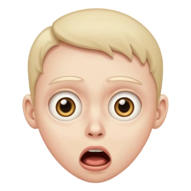 Frightened face emoji sticker