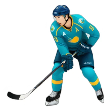 Kazakhstan national team hockey player sticker