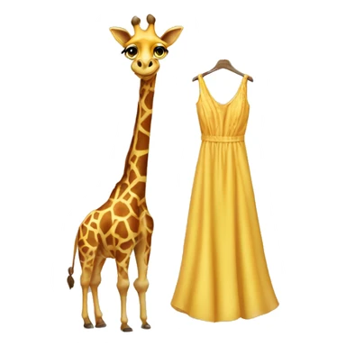 Giraffe waering a dress sticker