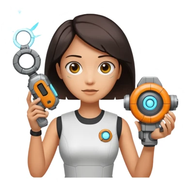 Chell portal gun glados too sticker