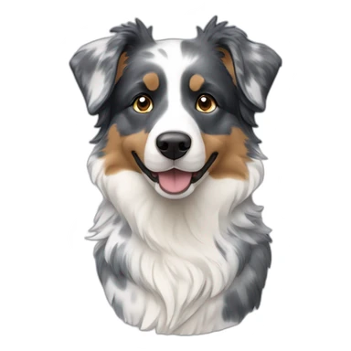 Blue Merle Mini Australian Shepherd bust sticker