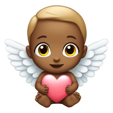 Baby Angel with heart  sticker