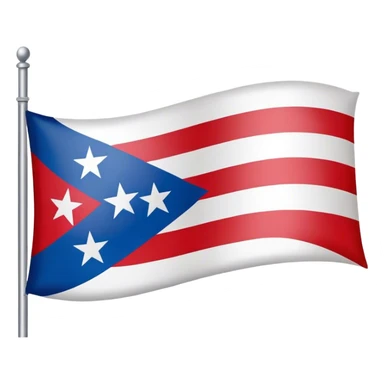 black and white puerto rico flag sticker