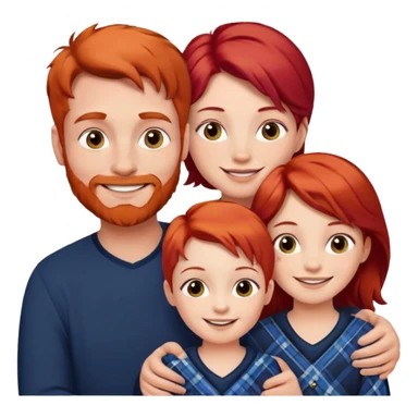 scottish family with son and daughter sticker
