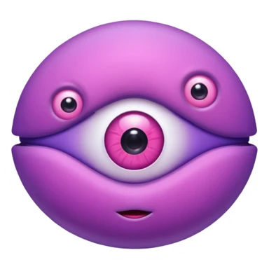 starro pink and purple with one round eye sticker