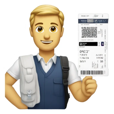 Boarding pass from LYS To JFK sticker