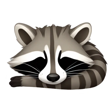 raccoon sleeping sticker