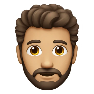 hombre calvo con barba y ojos marrones sticker