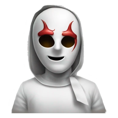 Un diavolo con una maschera da angelo sticker