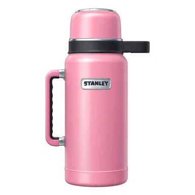 A pink stanley thermos sticker