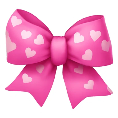 Pink bow with hearts sticker