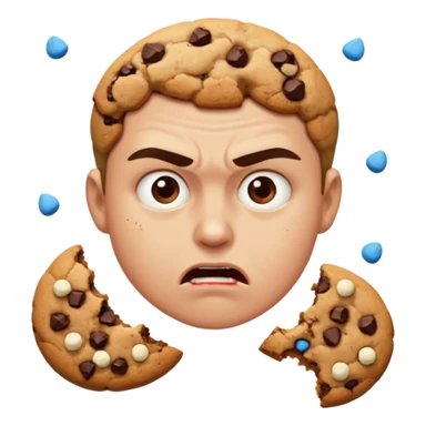 Angry person that’s eating a lot of cookies sticker