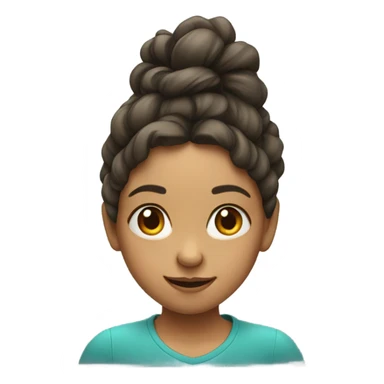 Girl with a weird scrunkly face sticker