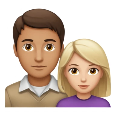 Light brown brunette man having sex with white blonde woman hazel eyes  sticker