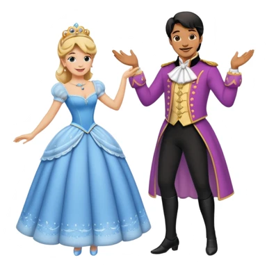 Prince and cinderella dancing sevillanas sticker