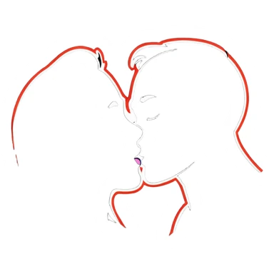 hot romantic kiss sticker