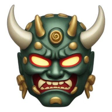 galaxy japanese oni mask sticker