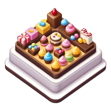 Isometric confectionary  sticker