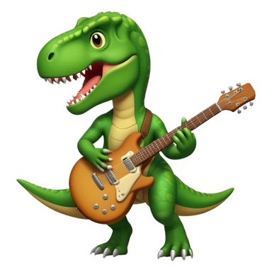 T-rex playing gutair sticker