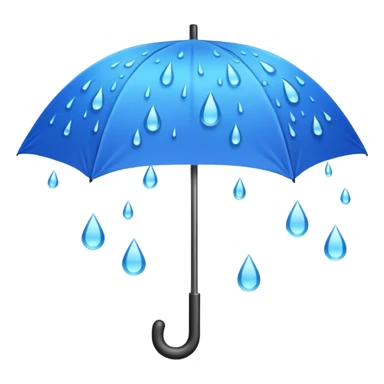 Umbrella with rain drops sticker