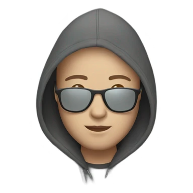 bald photographer in a hoodie sticker