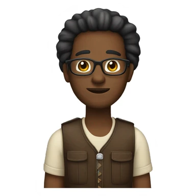 um homem negro, traços indigenas com seus 45 anos de idade sticker