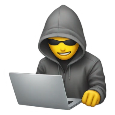 Hacker hacking a laptop sticker
