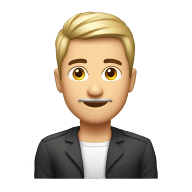 mann um die 25 mit kurzhaarschnitt aber gestylte und einem vollbart gepflegt sticker