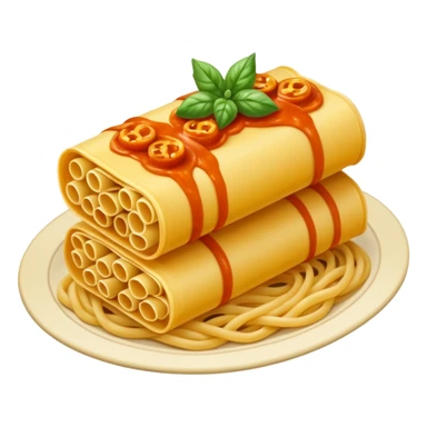 Dragon con cuerpo de pasta canelloni sticker