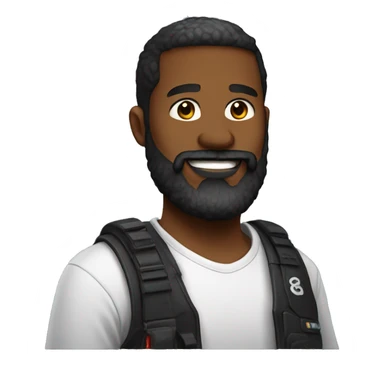 Gamer 28 years with beard black  sticker