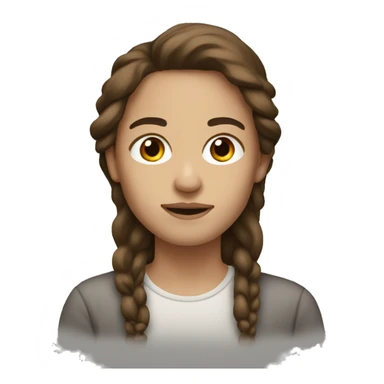 Create a prgrammer with brown eyes and brown hair and light skin sticker