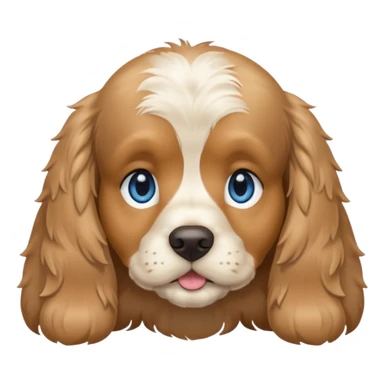 Light tan cocker spaniel with blue eyes sticker