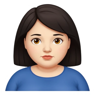 Darkhaired, slightly overweight woman. sticker