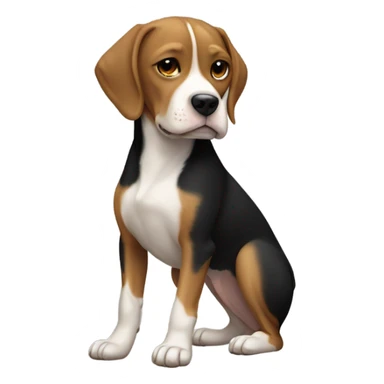 lab beagle Pitbull all black with tan on face and chest and ears sticker