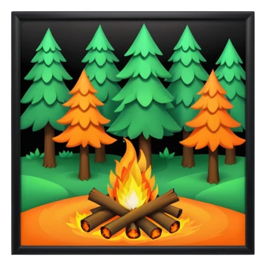 forest 🌲and bonfire 🔥 sticker